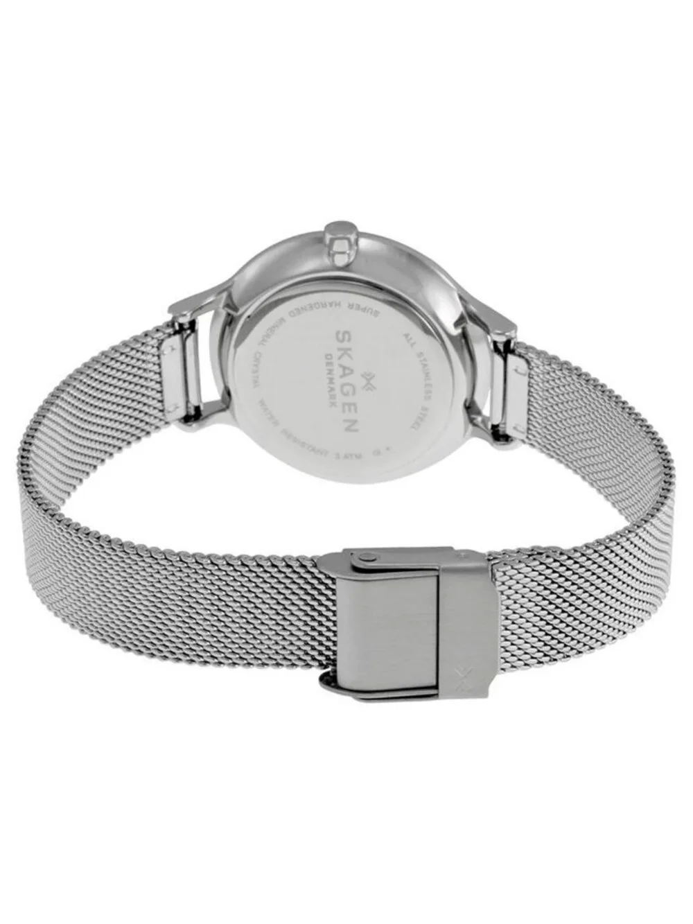 NWT Skagen Anita Blue Dial Stainless Steel Mesh Ladies Watch